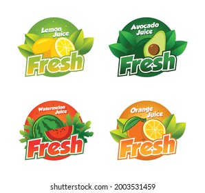 fresh fruit logo template design