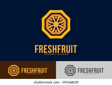Fresh Fruit Logo Template Design Vector