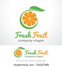 Fresh Fruit Logo Template Design Vector, Emblem, Design Concept, Creative Symbol, Icon