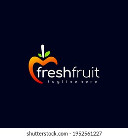 fresh fruit logo vector symbol