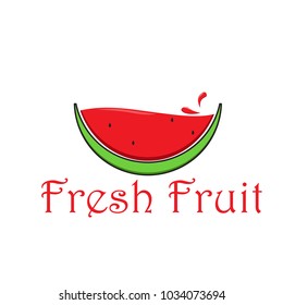 fresh fruit logo with water melon symbol