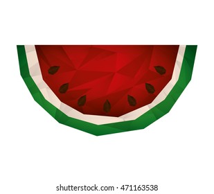 fresh fruit low poly isolated icon vector illustration design