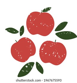 Fresh fruit mockup. Apples.
Natural, ripe, healthy fruits. Apples. Postcard. Abstract still life in pastel colors poster.  Vector. Isolated on white. Fruit for social networks, print.
