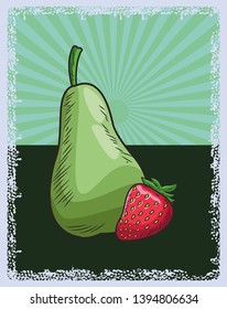 Fresh fruit nutrition healthy background