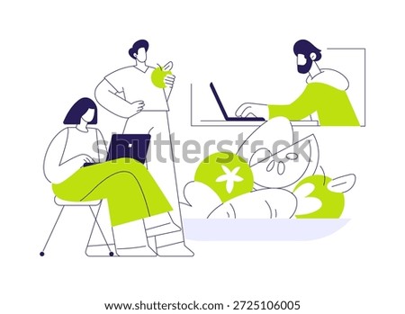 Fresh fruit in the office isolated cartoon vector illustrations. Colleagues enjoying fresh fruits and vegetables in smart office, positive spirit at work, modern workplace vector cartoon.