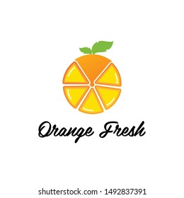 Fresh Fruit Orange Logo Design