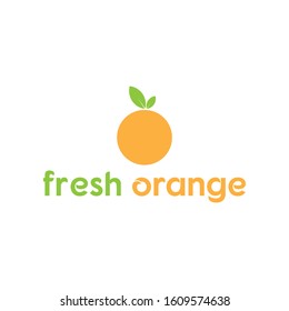 Fresh Fruit Orange Logo Template