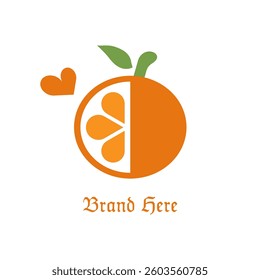 Fresh Fruit Orange Simple Logo