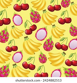 Fresh fruit pattern background design