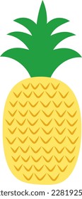 Ilustración vectorial de piña de fruta fresca	