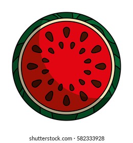 fresh fruit slice isolated icon
