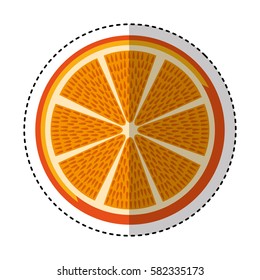 fresh fruit slice isolated icon