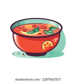 Fresh fruit soup and delicious Indonesian food