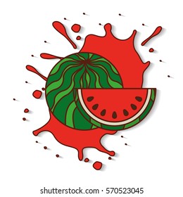 fresh fruit splash juice vector illustration design