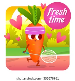Fruta fresca. Hora de verano. Ilustración vectorial.