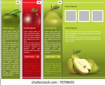 Fresh fruit themed webpage template