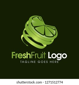 Fresh fruit vector design, abstract logo for business and industry, modern vector design illustrations, media and technology logotype, logo vector template