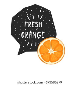 Fresh fruit vector illustration orange