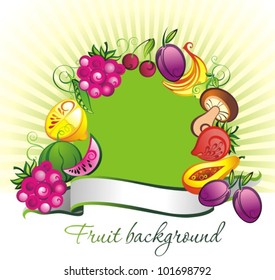 Fresh fruit and vegetable background