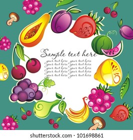 Fresh fruit and vegetable frame