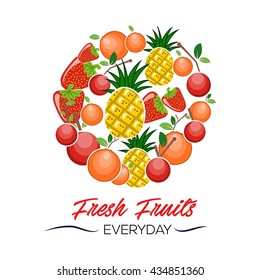 Fresh fruit and vegetables poster