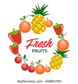 Fresh fruit and vegetables poster