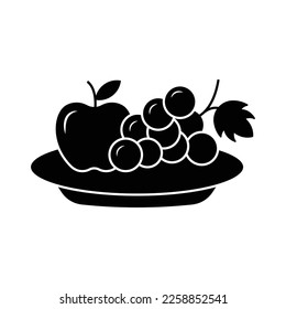 Fresh fruits icon design. isolated on white background. vector illustration