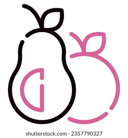 Fresh Fruits Icon Illustration for uiux, infographic, etc