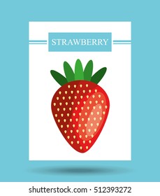 fresh fruits menu healthy vector illustration design