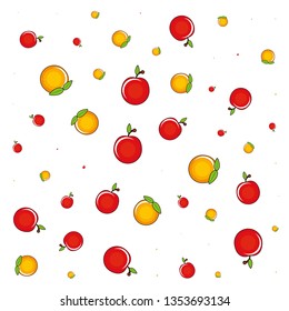 fresh fruits pattern background