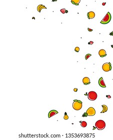 fresh fruits pattern background