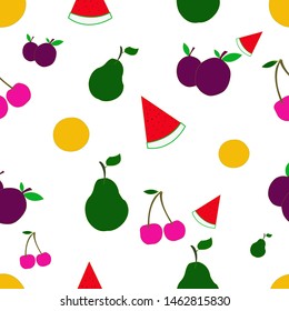 Fresh fruits pattern in vector