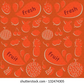 fresh fruits retro background