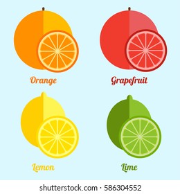 Fresh fruits set.  Colorful template for cooking, restaurant menu and vegetarian food