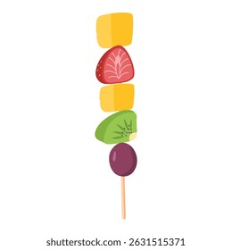 Fresh Fruits Skewer Illustration design