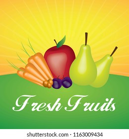 Fresh Fruits vector
