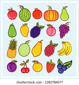 Fresh fruits vector