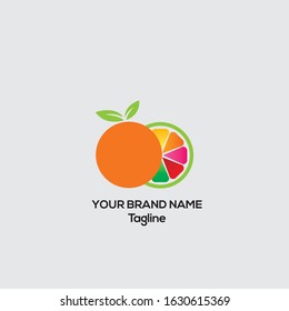 fresh Fruits vector logo design