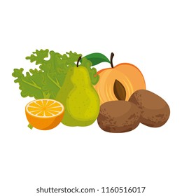 fresh fruits and vegetables healthy food