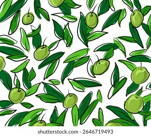Padrão de frutas e legumes frescos para fundo ou tecido