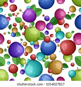 fresh and full color apple pattern is suitable for your design background