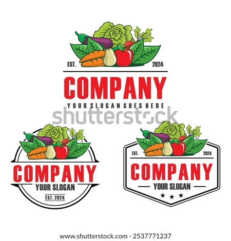 fresh garden logo , vegetables logo