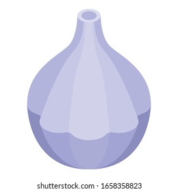 Fresh garlic icon. Isometric of fresh garlic vector icon for web design isolated on white background