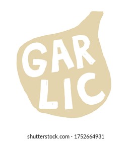 Fresh Garlic Vegetable for Emblem, Logo, Sign or Badge