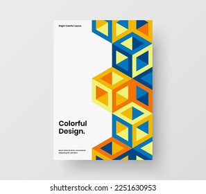 Ilustración de presentación de patrones geométricos frescos. Impresionante plantilla vectorial de diseño de folletos.