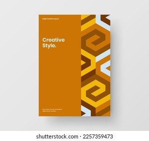 Nuevo concepto de presentación de formas geométricas. Ilustración vectorial de diseño Vivid Handbill.