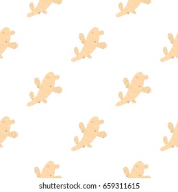 Fresh ginger pattern seamless flat style for web vector illustration