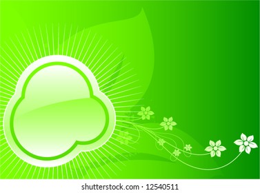 Fresh glossy flowers vector design composition