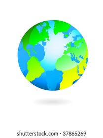 Fresh glossy globe icon