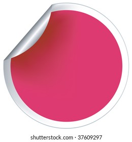 Fresh glossy label, vector isolated object on white background
